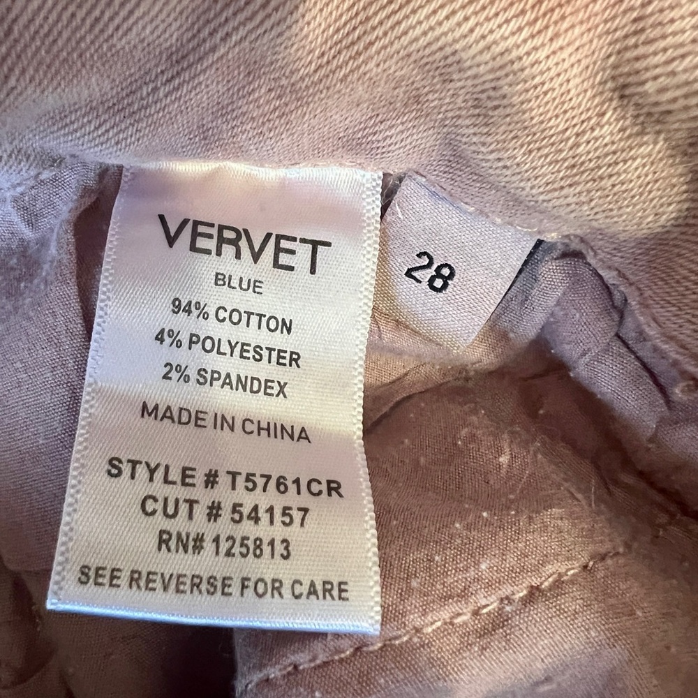 Vervet Pastel 90's Vintage Boyfriend Cropped Flare Jean - Size 28 - Picture 9 of 15